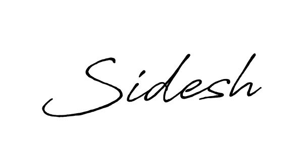 if you are searching for the best signature style for your name Sidesh. so please give up your signature search. here we have designed multiple signature styles  using Antro_Vectra_Bolder. Sidesh signature style 7 images and pictures png