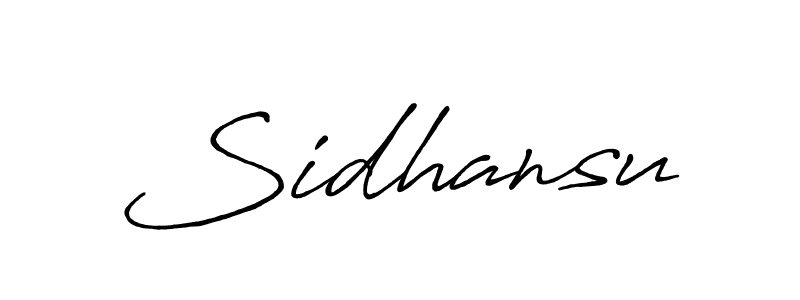 Design your own signature with our free online signature maker. With this signature software, you can create a handwritten (Antro_Vectra_Bolder) signature for name Sidhansu. Sidhansu signature style 7 images and pictures png