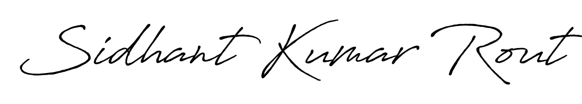 A sleek calligraphic signature for name Sidhant Kumar Rout utilizing Antro_Vectra_Bolder styling. Great for adding personal signatures to photos and art. Sidhant Kumar Rout signature style 7 images and pictures png