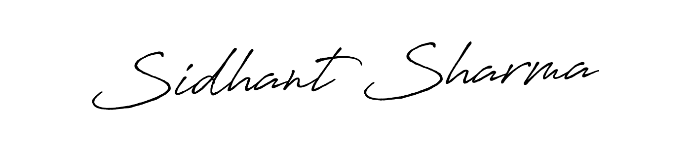 Use a signature maker to create a handwritten signature online. With this signature software, you can design (Antro_Vectra_Bolder) your own signature for name Sidhant Sharma. Sidhant Sharma signature style 7 images and pictures png