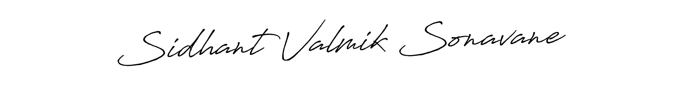 Make a beautiful signature design for name Sidhant Valmik Sonavane. With this signature (Antro_Vectra_Bolder) style, you can create a handwritten signature for free. Sidhant Valmik Sonavane signature style 7 images and pictures png