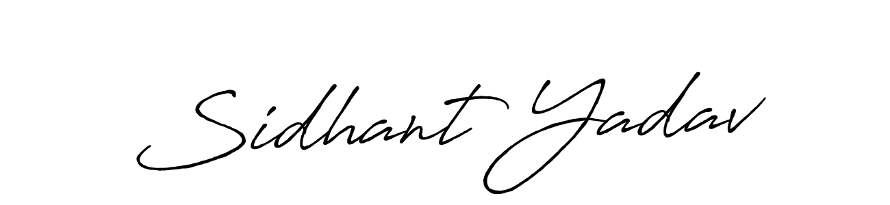 How to make Sidhant Yadav signature? Antro_Vectra_Bolder is a professional autograph style. Create handwritten signature for Sidhant Yadav name. Sidhant Yadav signature style 7 images and pictures png