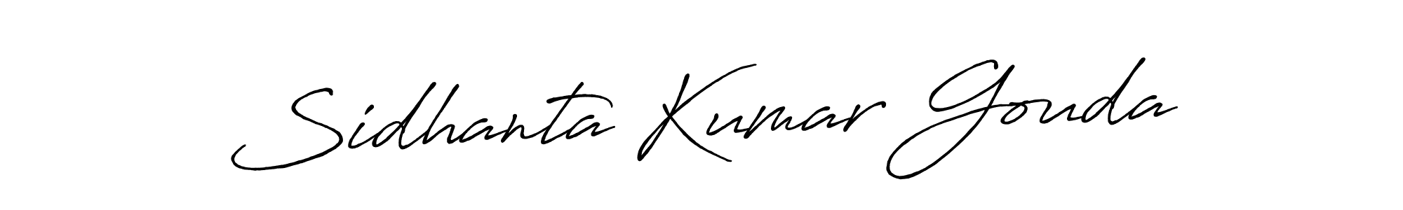 Create a beautiful signature design for name Sidhanta Kumar Gouda. With this signature (Antro_Vectra_Bolder) fonts, you can make a handwritten signature for free. Sidhanta Kumar Gouda signature style 7 images and pictures png