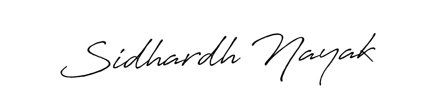 Also we have Sidhardh Nayak name is the best signature style. Create professional handwritten signature collection using Antro_Vectra_Bolder autograph style. Sidhardh Nayak signature style 7 images and pictures png