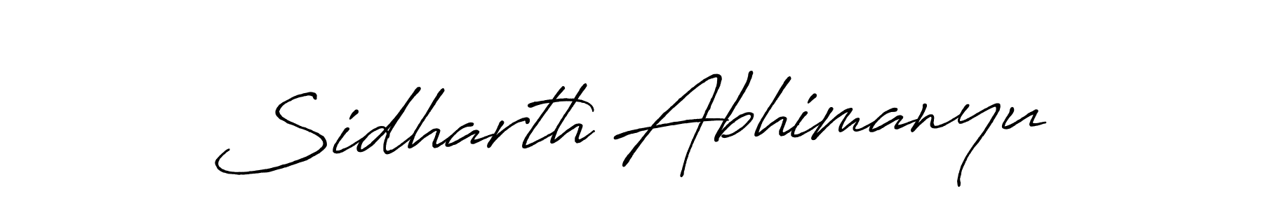 Also we have Sidharth Abhimanyu name is the best signature style. Create professional handwritten signature collection using Antro_Vectra_Bolder autograph style. Sidharth Abhimanyu signature style 7 images and pictures png