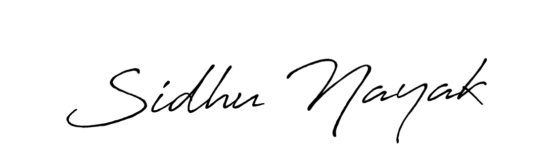 How to make Sidhu Nayak name signature. Use Antro_Vectra_Bolder style for creating short signs online. This is the latest handwritten sign. Sidhu Nayak signature style 7 images and pictures png