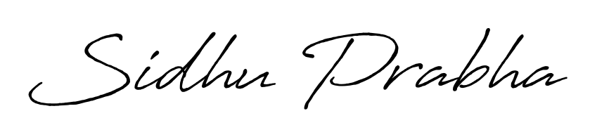 The Antro_Vectra_Bolder font transforms the name Sidhu Prabha into an executive sign with sharp precision and distinguished character. Sidhu Prabha signature style 7 images and pictures png