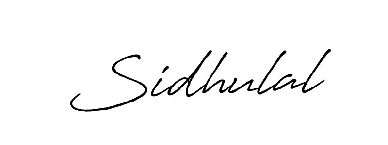 How to make Sidhulal name signature. Use Antro_Vectra_Bolder style for creating short signs online. This is the latest handwritten sign. Sidhulal signature style 7 images and pictures png