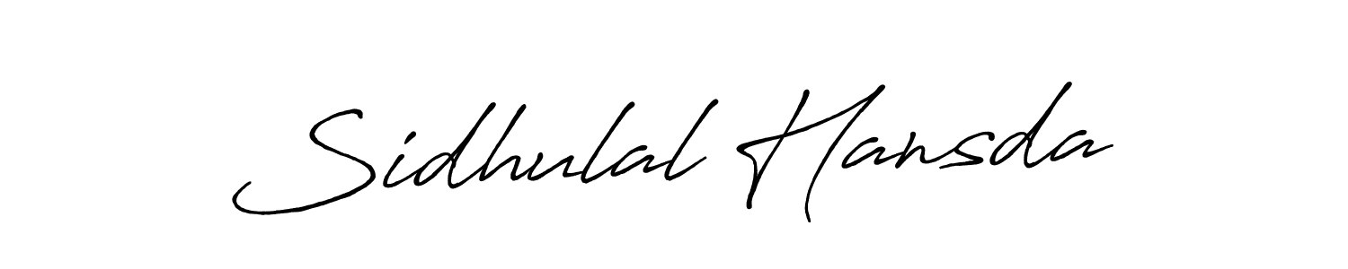 Design your own signature with our free online signature maker. With this signature software, you can create a handwritten (Antro_Vectra_Bolder) signature for name Sidhulal Hansda. Sidhulal Hansda signature style 7 images and pictures png