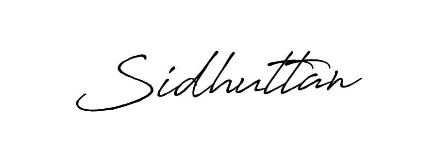 Create a beautiful signature design for name Sidhuttan. With this signature (Antro_Vectra_Bolder) fonts, you can make a handwritten signature for free. Sidhuttan signature style 7 images and pictures png