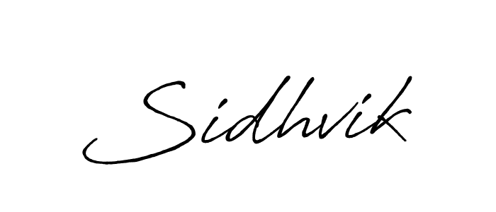 Sidhvik stylish signature style. Best Handwritten Sign (Antro_Vectra_Bolder) for my name. Handwritten Signature Collection Ideas for my name Sidhvik. Sidhvik signature style 7 images and pictures png