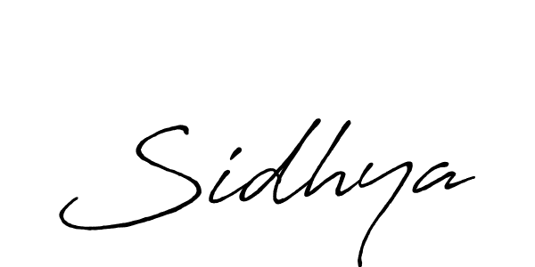 Create a beautiful signature design for name Sidhya. With this signature (Antro_Vectra_Bolder) fonts, you can make a handwritten signature for free. Sidhya signature style 7 images and pictures png