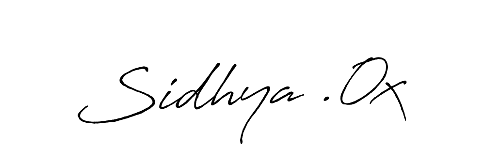 Make a beautiful signature design for name Sidhya .0x. With this signature (Antro_Vectra_Bolder) style, you can create a handwritten signature for free. Sidhya .0x signature style 7 images and pictures png