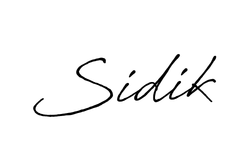 How to make Sidik name signature. Use Antro_Vectra_Bolder style for creating short signs online. This is the latest handwritten sign. Sidik signature style 7 images and pictures png