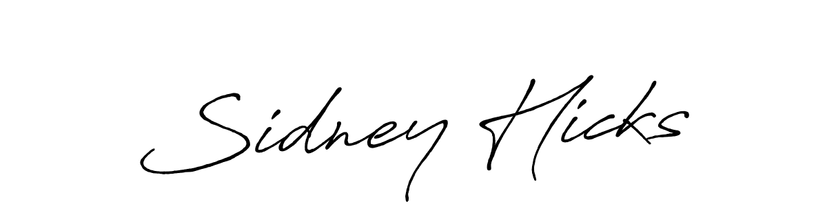 Use a signature maker to create a handwritten signature online. With this signature software, you can design (Antro_Vectra_Bolder) your own signature for name Sidney Hicks. Sidney Hicks signature style 7 images and pictures png