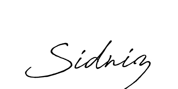 Also we have Sidniz name is the best signature style. Create professional handwritten signature collection using Antro_Vectra_Bolder autograph style. Sidniz signature style 7 images and pictures png