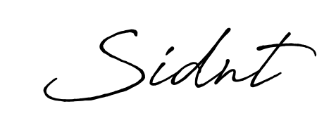 A classic penmanship look for Sidnt. The Antro_Vectra_Bolder font brings timeless elegance and confidence to every signed document. Sidnt signature style 7 images and pictures png