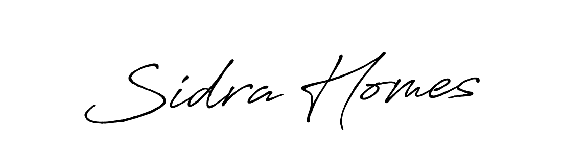 Also we have Sidra Homes name is the best signature style. Create professional handwritten signature collection using Antro_Vectra_Bolder autograph style. Sidra Homes signature style 7 images and pictures png