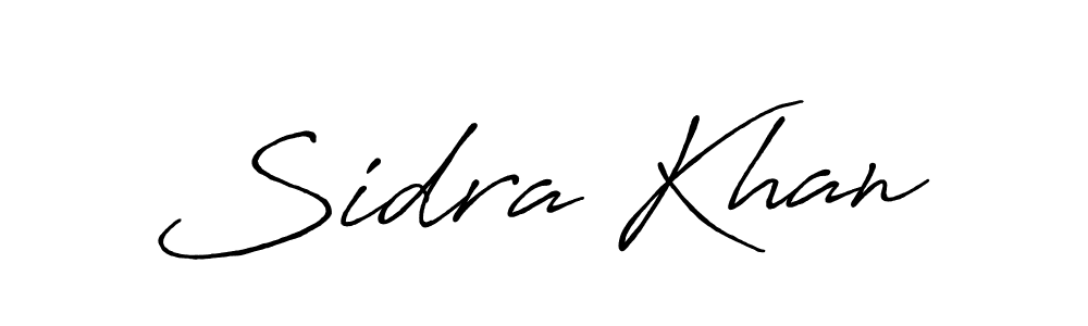 Create a beautiful signature design for name Sidra Khan. With this signature (Antro_Vectra_Bolder) fonts, you can make a handwritten signature for free. Sidra Khan signature style 7 images and pictures png