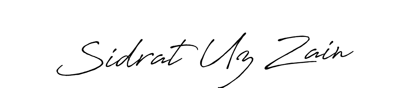 Also You can easily find your signature by using the search form. We will create Sidrat Uz Zain name handwritten signature images for you free of cost using Antro_Vectra_Bolder sign style. Sidrat Uz Zain signature style 7 images and pictures png