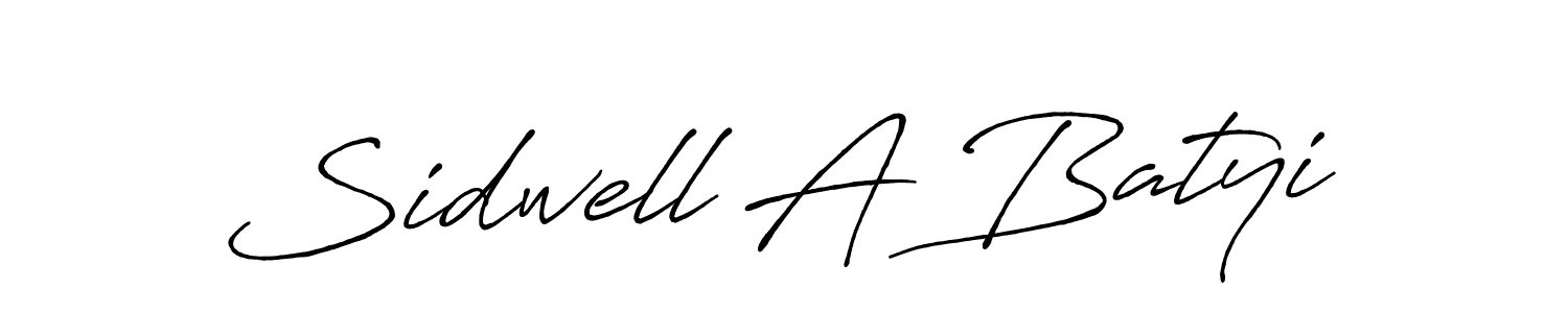 You should practise on your own different ways (Antro_Vectra_Bolder) to write your name (Sidwell A Batyi) in signature. don't let someone else do it for you. Sidwell A Batyi signature style 7 images and pictures png