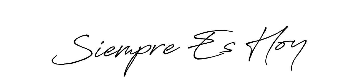 Similarly Antro_Vectra_Bolder is the best handwritten signature design. Signature creator online .You can use it as an online autograph creator for name Siempre Es Hoy. Siempre Es Hoy signature style 7 images and pictures png
