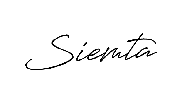 Make a beautiful signature design for name Siemta. With this signature (Antro_Vectra_Bolder) style, you can create a handwritten signature for free. Siemta signature style 7 images and pictures png