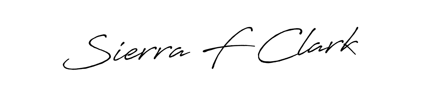 Once you've used our free online signature maker to create your best signature Antro_Vectra_Bolder style, it's time to enjoy all of the benefits that Sierra F Clark name signing documents. Sierra F Clark signature style 7 images and pictures png
