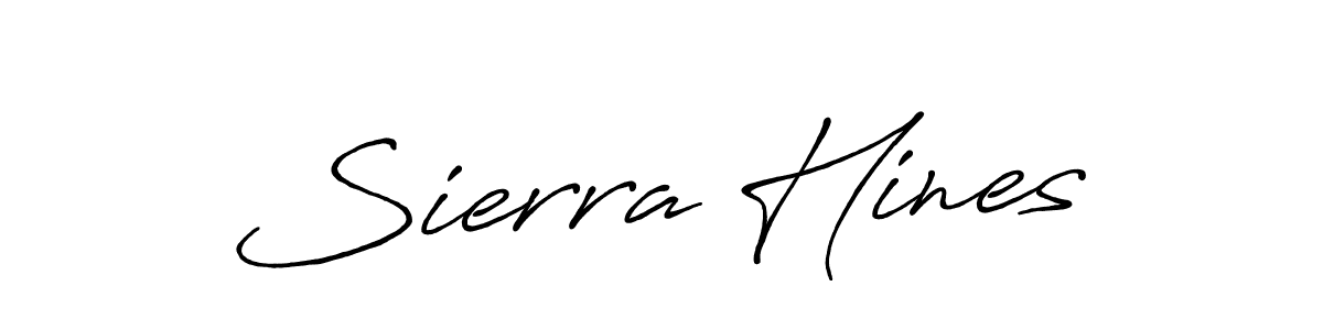 How to make Sierra Hines name signature. Use Antro_Vectra_Bolder style for creating short signs online. This is the latest handwritten sign. Sierra Hines signature style 7 images and pictures png