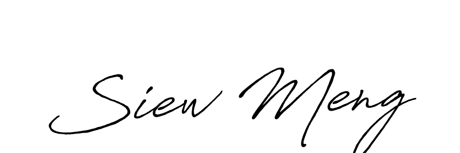 Make a beautiful signature design for name Siew Meng. With this signature (Antro_Vectra_Bolder) style, you can create a handwritten signature for free. Siew Meng signature style 7 images and pictures png