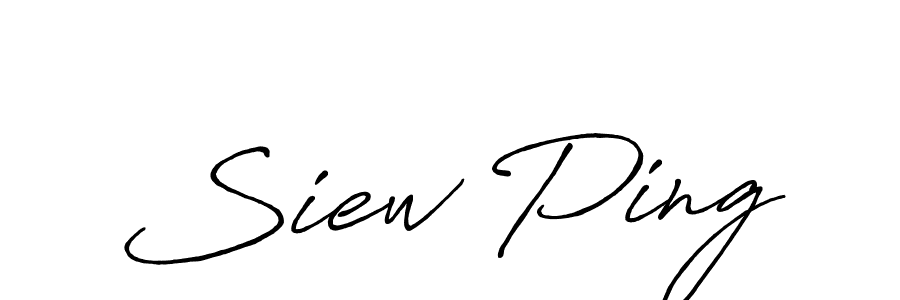 Create a beautiful signature design for name Siew Ping. With this signature (Antro_Vectra_Bolder) fonts, you can make a handwritten signature for free. Siew Ping signature style 7 images and pictures png