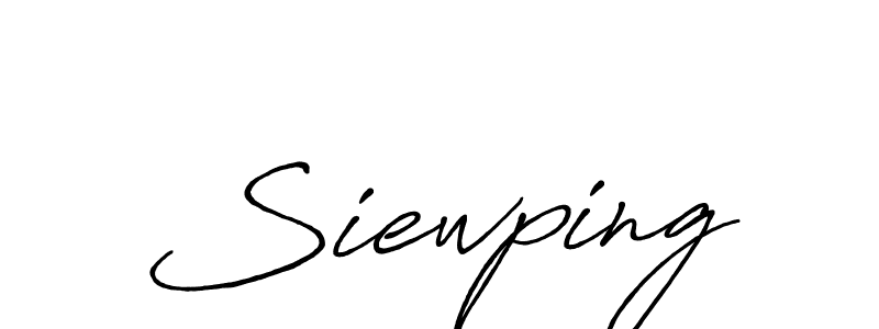 Design your own signature with our free online signature maker. With this signature software, you can create a handwritten (Antro_Vectra_Bolder) signature for name Siewping. Siewping signature style 7 images and pictures png