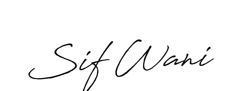 Antro_Vectra_Bolder is a professional signature style that is perfect for those who want to add a touch of class to their signature. It is also a great choice for those who want to make their signature more unique. Get Sif Wani name to fancy signature for free. Sif Wani signature style 7 images and pictures png