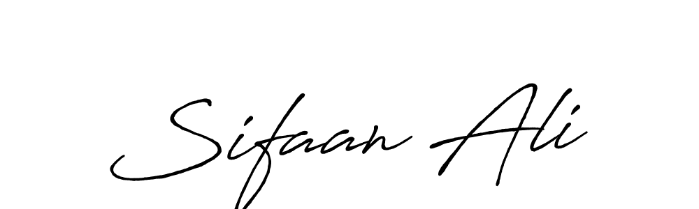 Create a beautiful signature design for name Sifaan Ali. With this signature (Antro_Vectra_Bolder) fonts, you can make a handwritten signature for free. Sifaan Ali signature style 7 images and pictures png