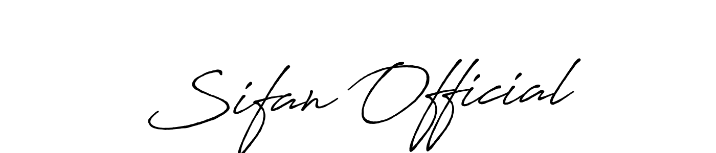 Sifan Official stylish signature style. Best Handwritten Sign (Antro_Vectra_Bolder) for my name. Handwritten Signature Collection Ideas for my name Sifan Official. Sifan Official signature style 7 images and pictures png