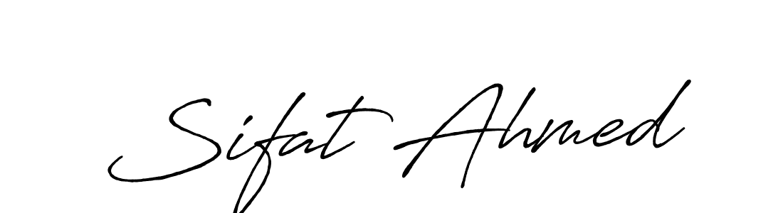 How to make Sifat Ahmed name signature. Use Antro_Vectra_Bolder style for creating short signs online. This is the latest handwritten sign. Sifat Ahmed signature style 7 images and pictures png