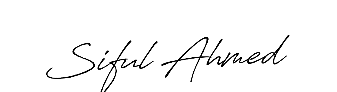 Also we have Siful Ahmed name is the best signature style. Create professional handwritten signature collection using Antro_Vectra_Bolder autograph style. Siful Ahmed signature style 7 images and pictures png