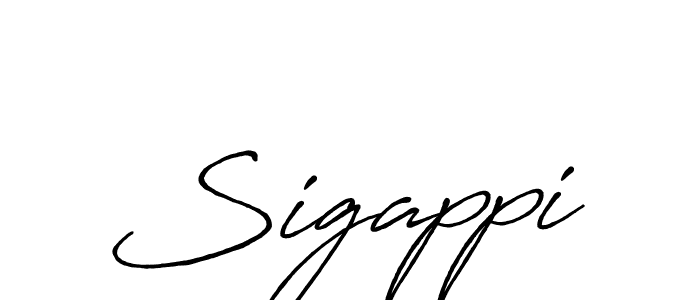 Design your own signature with our free online signature maker. With this signature software, you can create a handwritten (Antro_Vectra_Bolder) signature for name Sigappi. Sigappi signature style 7 images and pictures png