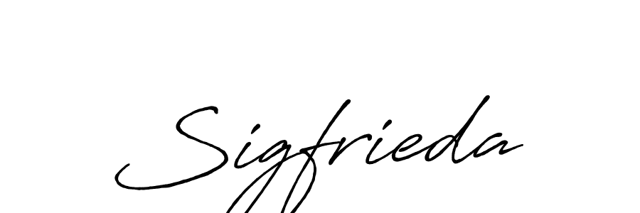 Make a beautiful signature design for name Sigfrieda. With this signature (Antro_Vectra_Bolder) style, you can create a handwritten signature for free. Sigfrieda signature style 7 images and pictures png