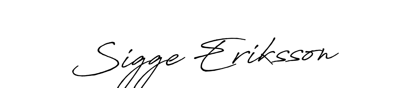 How to make Sigge Eriksson name signature. Use Antro_Vectra_Bolder style for creating short signs online. This is the latest handwritten sign. Sigge Eriksson signature style 7 images and pictures png