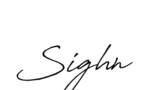 How to make Sighn signature? Antro_Vectra_Bolder is a professional autograph style. Create handwritten signature for Sighn name. Sighn signature style 7 images and pictures png