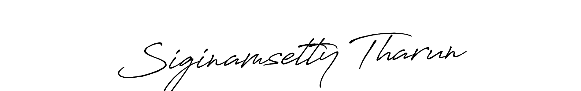 Antro_Vectra_Bolder is a professional signature style that is perfect for those who want to add a touch of class to their signature. It is also a great choice for those who want to make their signature more unique. Get Siginamsetty Tharun name to fancy signature for free. Siginamsetty Tharun signature style 7 images and pictures png