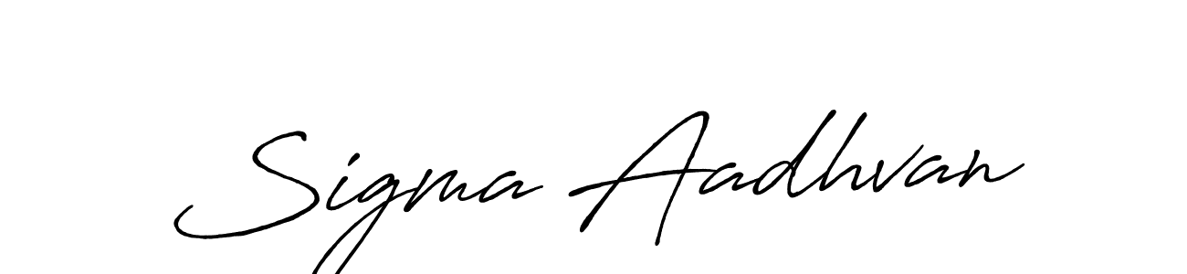 Use a signature maker to create a handwritten signature online. With this signature software, you can design (Antro_Vectra_Bolder) your own signature for name Sigma Aadhvan. Sigma Aadhvan signature style 7 images and pictures png