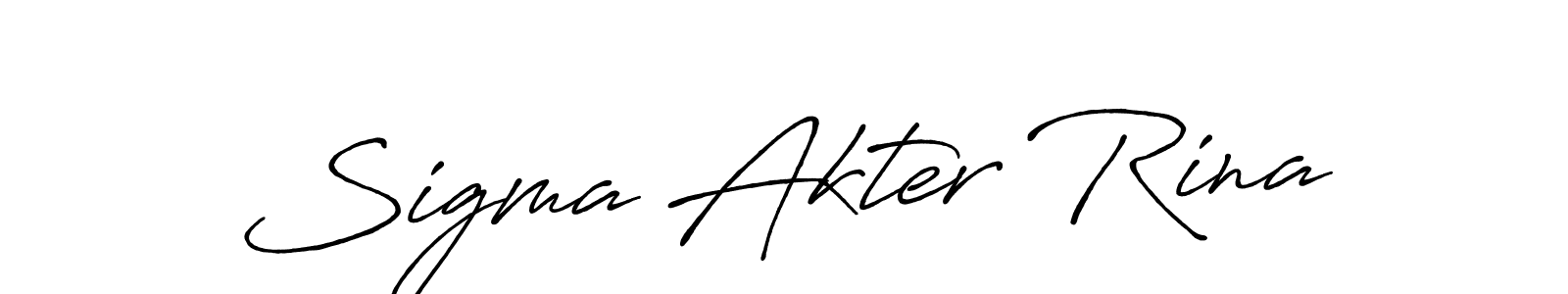 Design your own signature with our free online signature maker. With this signature software, you can create a handwritten (Antro_Vectra_Bolder) signature for name Sigma Akter Rina. Sigma Akter Rina signature style 7 images and pictures png
