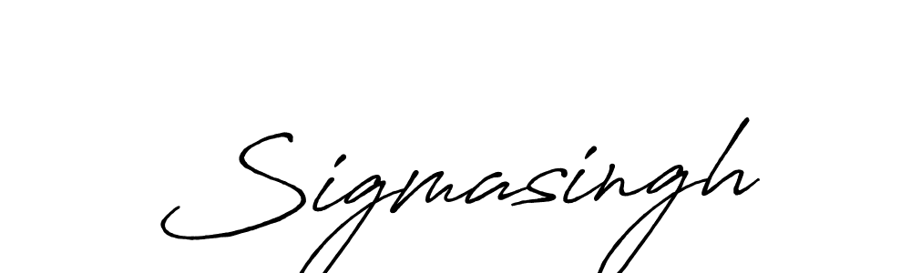 Use a signature maker to create a handwritten signature online. With this signature software, you can design (Antro_Vectra_Bolder) your own signature for name Sigmasingh. Sigmasingh signature style 7 images and pictures png