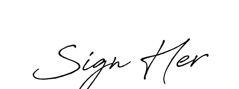 Design your own signature with our free online signature maker. With this signature software, you can create a handwritten (Antro_Vectra_Bolder) signature for name Sign Her. Sign Her signature style 7 images and pictures png