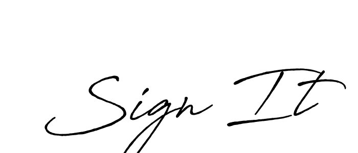 Use a signature maker to create a handwritten signature online. With this signature software, you can design (Antro_Vectra_Bolder) your own signature for name Sign It. Sign It signature style 7 images and pictures png