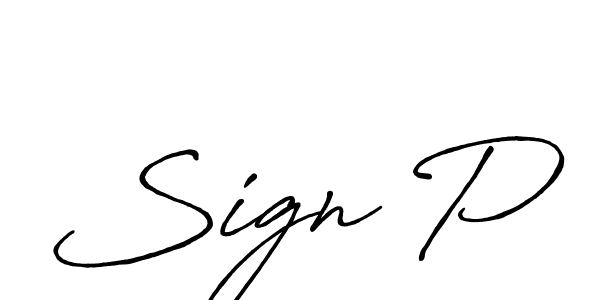 Create a beautiful signature design for name Sign P. With this signature (Antro_Vectra_Bolder) fonts, you can make a handwritten signature for free. Sign P signature style 7 images and pictures png