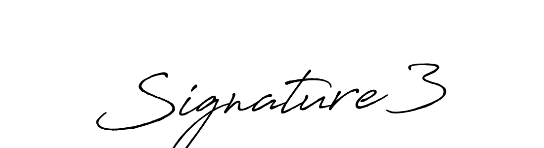 Create a beautiful signature design for name Signature 3. With this signature (Antro_Vectra_Bolder) fonts, you can make a handwritten signature for free. Signature 3 signature style 7 images and pictures png