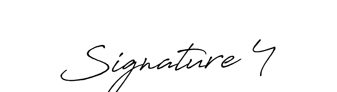 Use a signature maker to create a handwritten signature online. With this signature software, you can design (Antro_Vectra_Bolder) your own signature for name Signature 4. Signature 4 signature style 7 images and pictures png